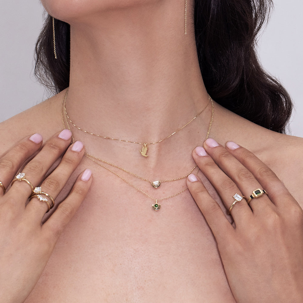 טבעת יהלום מעבדה סוליטר עגול במשקל 1 קראט