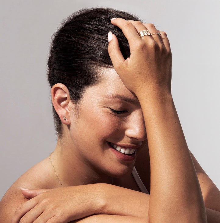 טבעת יהלום מרקיזה אופקי