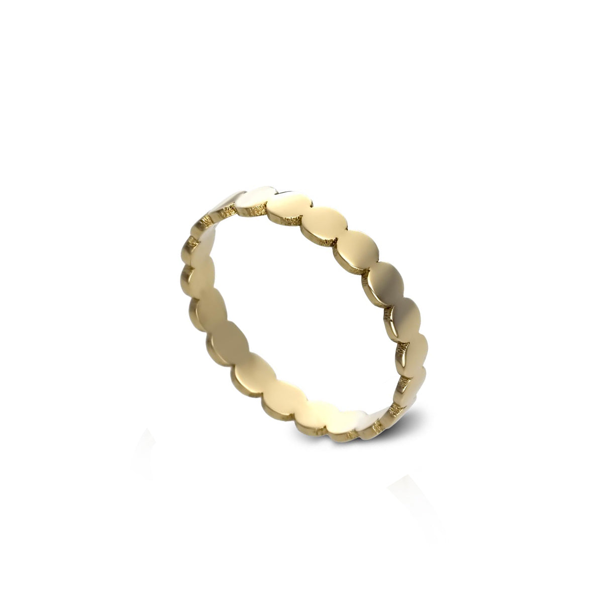 Flat Gold Circle Ring Autumn Luxury Jewelry