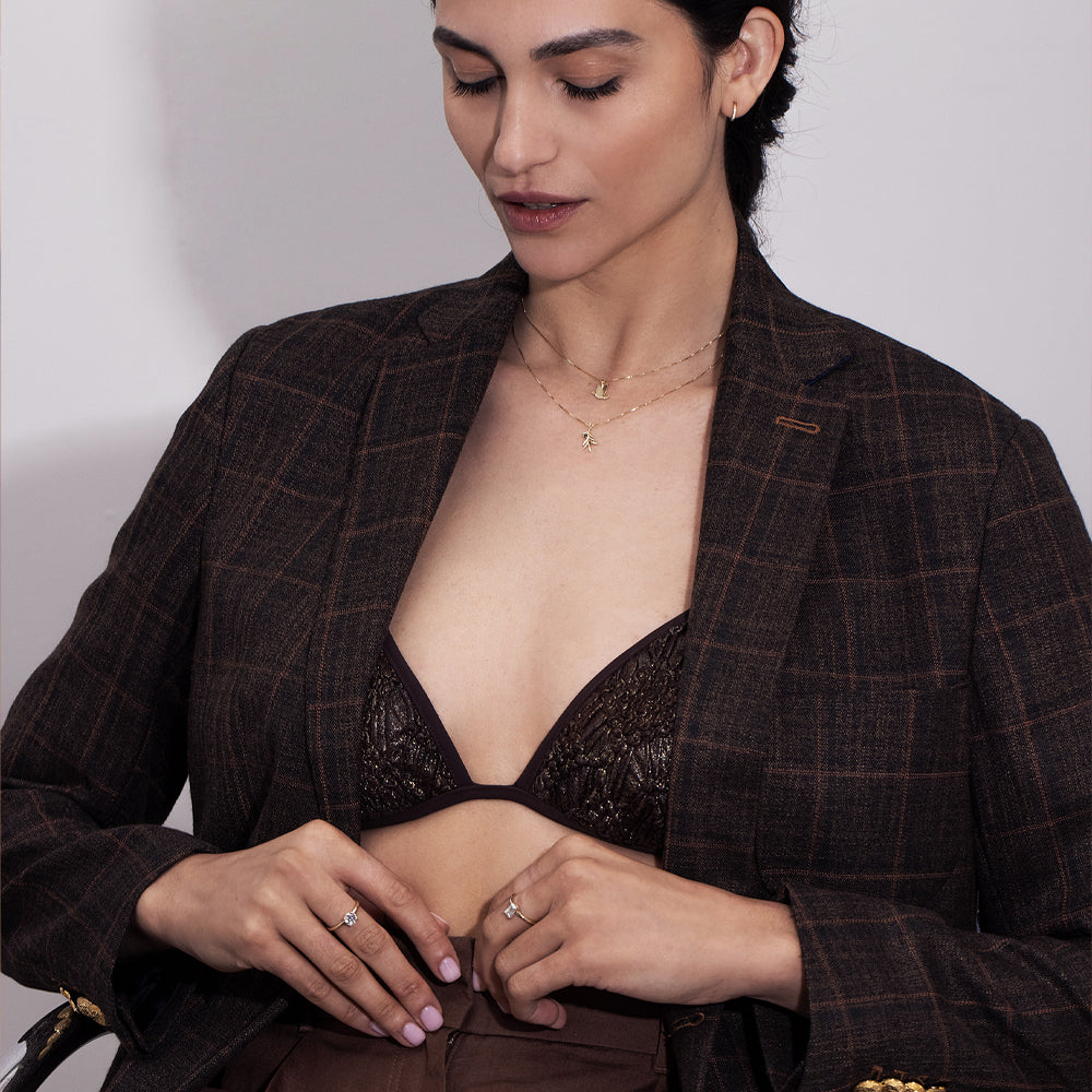 טבעת יהלום מעבדה סוליטר עגול במשקל 1 קראט