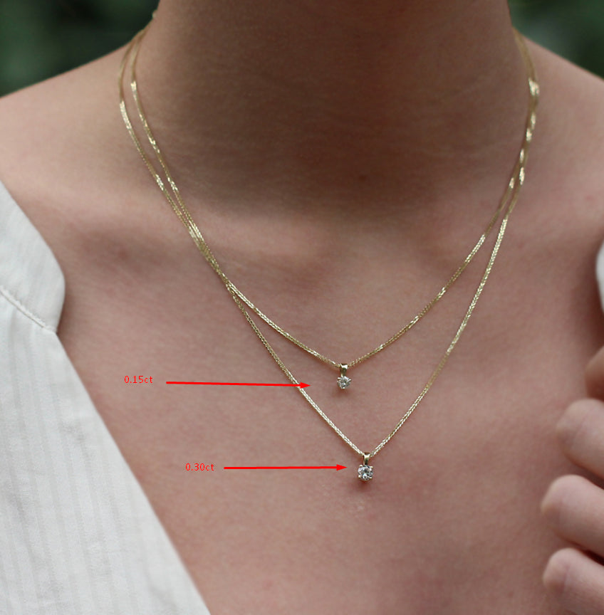 שרשרת יהלום קלאסית 0.30ct