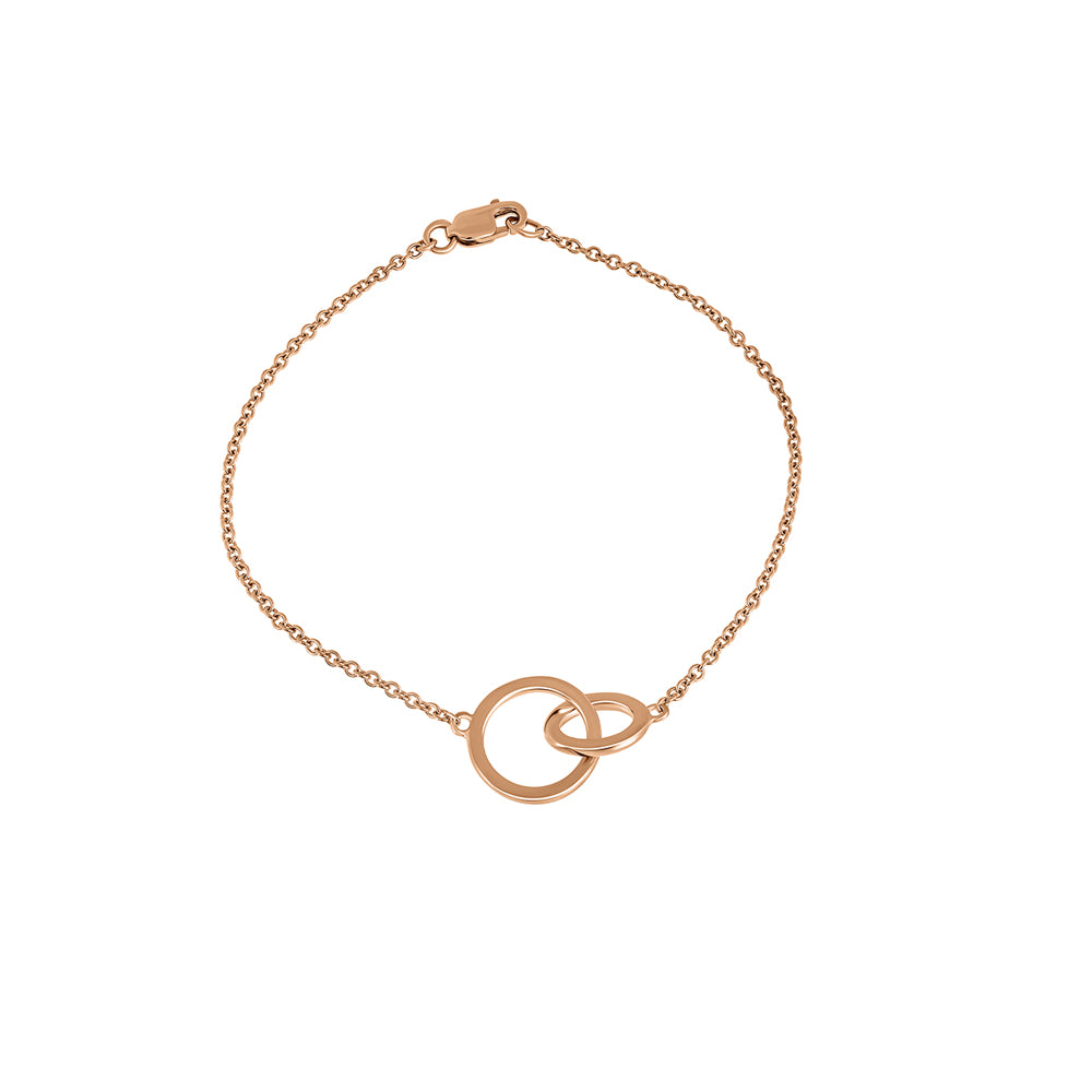 Gold bracelet with combined loops, for men and women