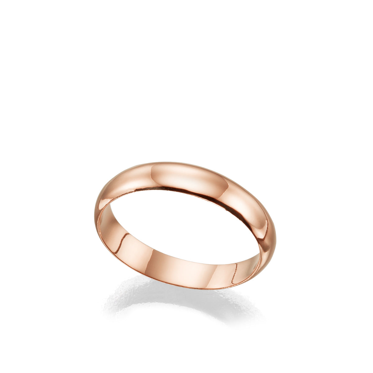 טבעת נישואין מעוגלת רוחב 4 מ"מ