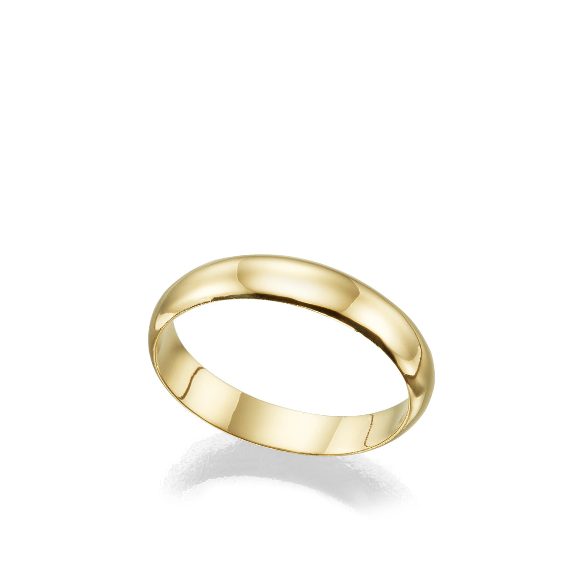 טבעת נישואין מעוגלת רוחב 4 מ"מ