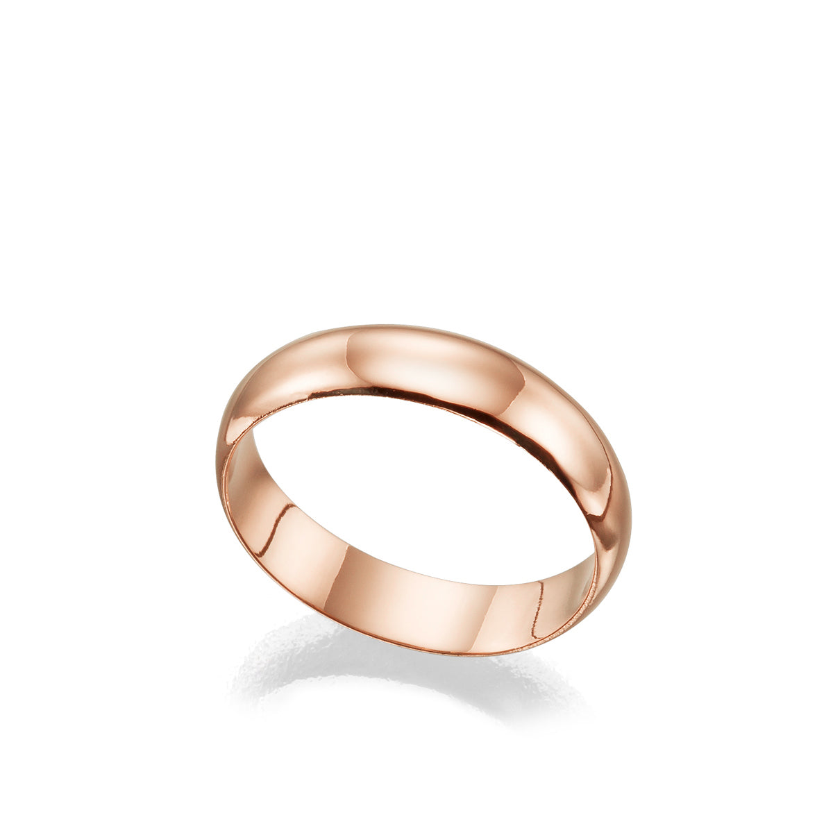 טבעת נישואין מעוגלת רוחב 5 מ"מ