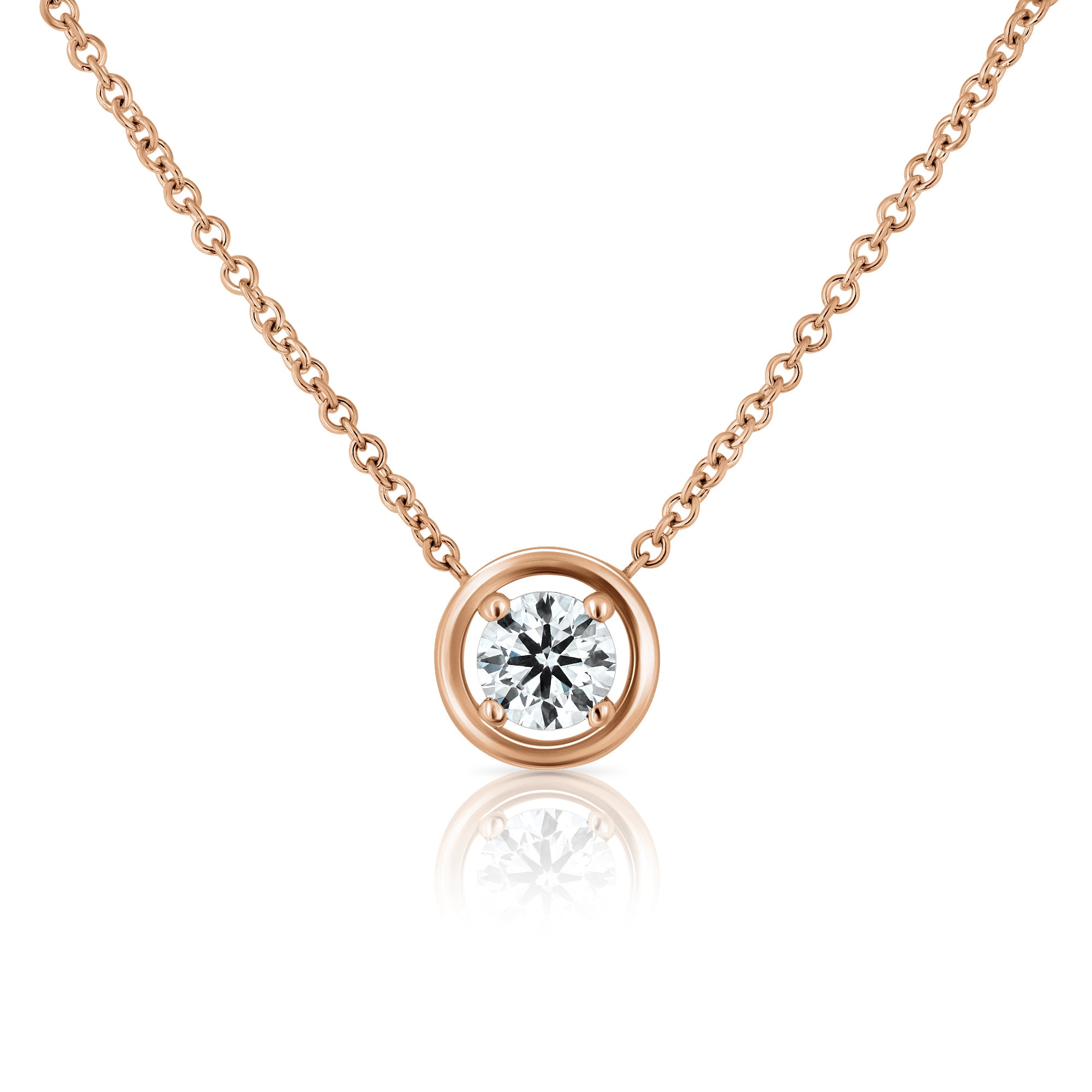 שרשרת סוליטר מיוחדת משובצת יהלום מעבדה במשקל 50 נקודות