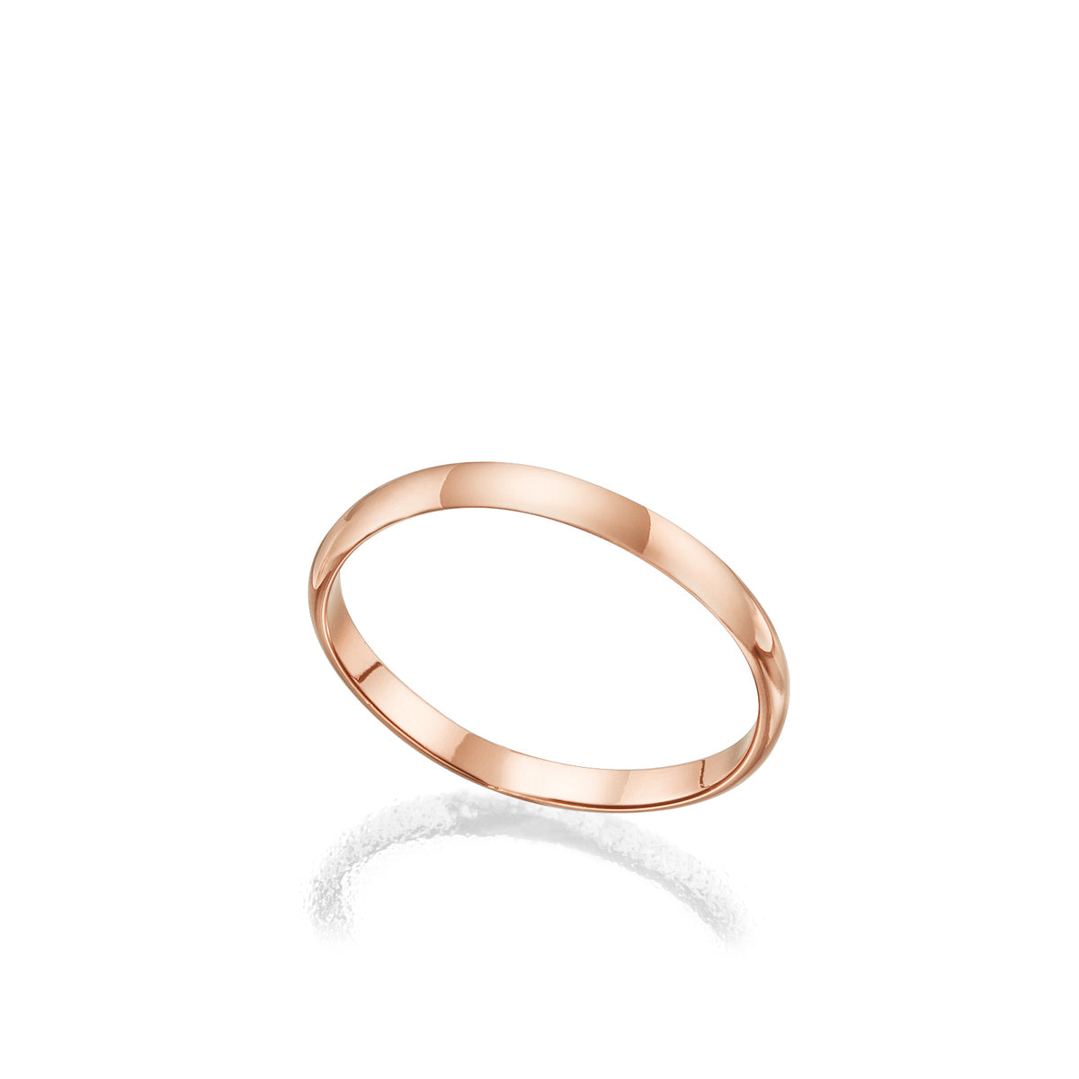 טבעת נישואין חלקה שטוחה רוחב 2 מ"מ