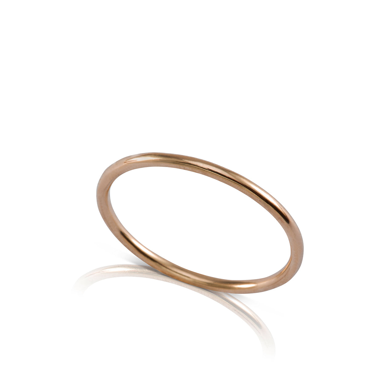 טבעת זהב דקה מעוגלת