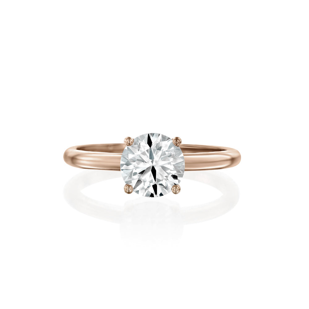 טבעת סוליטר יהלום מעבדה במשקל קראט וחצי