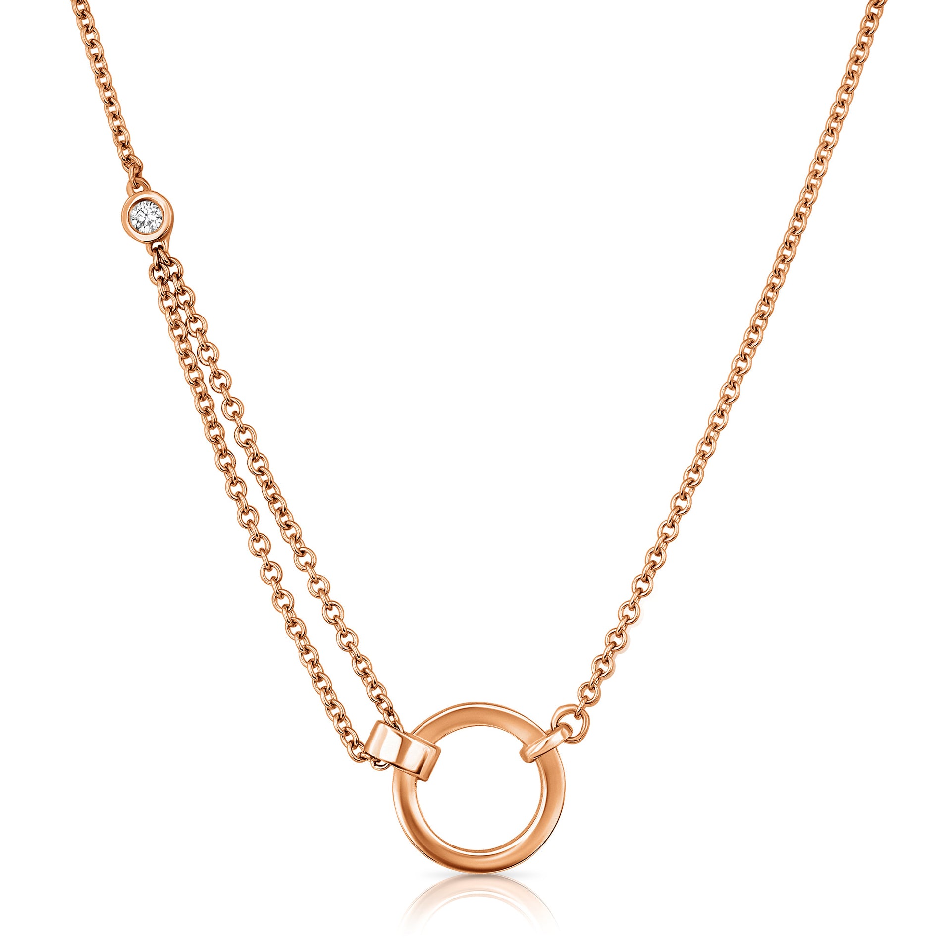 A thick, asymmetrical and unique gold necklace, with a modern and impr