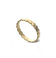 טבעת עיגולי זהב שטוחים
