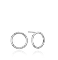 Solid Gold Circle Stud Earrings