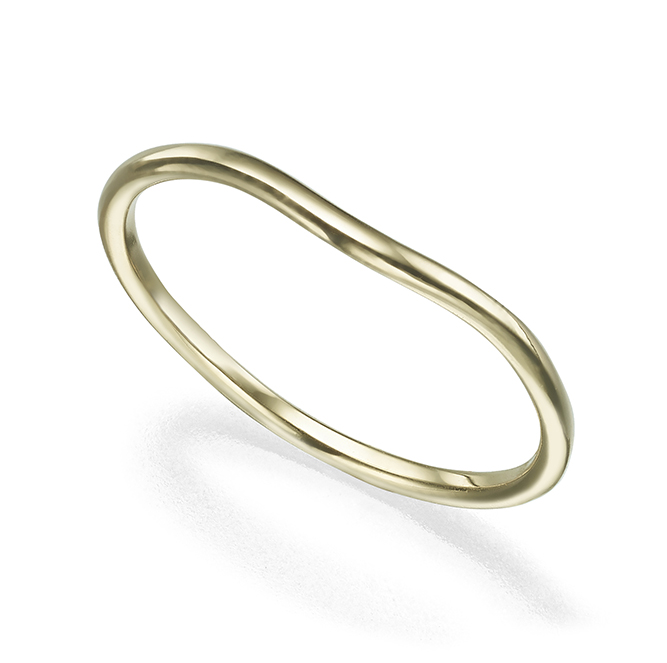 טבעת זהב עם גל עדין